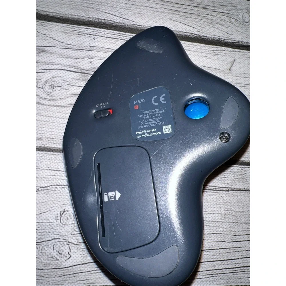 Logitech Logi M570 Wireless Trackball Mouse- NO DONGLE Receiver